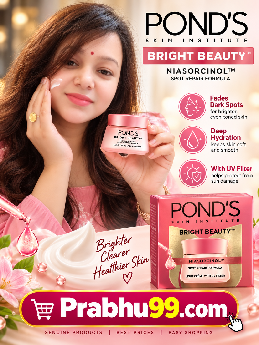 POND'S Bright Beauty Niasorcinol Spot Repair Light Crème with UV Filter