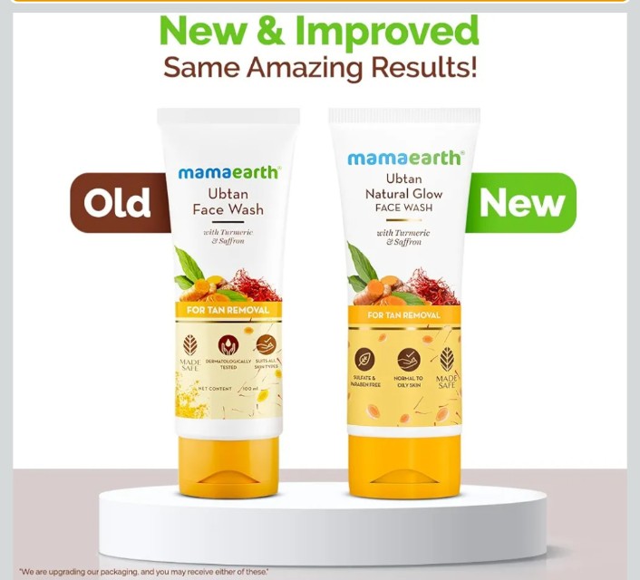 Mamaearth Ubtan Natural Glow Face Wash with Turmeric & Saffron
