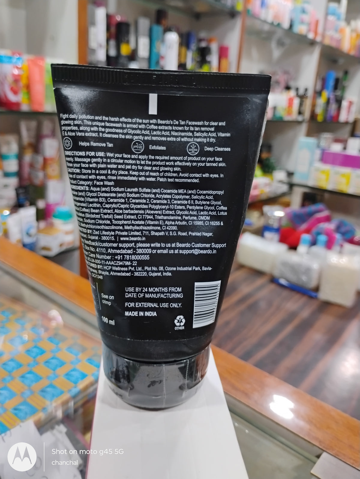 Beardo De-Tan Face Wash – Coffee Detox with 4% Active Complex, 100 ml