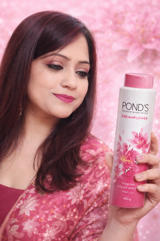 Pond’s Dreamflower Pink Lily Fragrant Talcum Powder – 400g | Long Lasting Freshness & Soft Skin